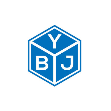 YBJ letter logo design on black background. YBJ creative initials letter logo concept. YBJ letter design.
