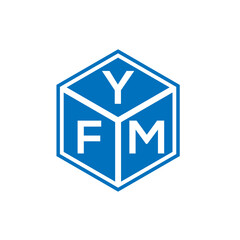 YFM letter logo design on white background. YFM creative initials letter logo concept. YFM letter design.
