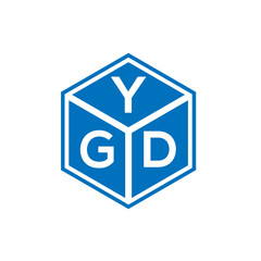 YGD letter logo design on white background. YGD creative initials letter logo concept. YGD letter design.
