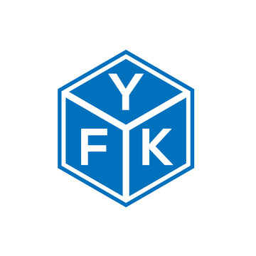 YFK letter logo design on white background. YFK creative initials letter logo concept. YFK letter design.
