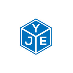 YJE letter logo design on white background. YJE creative initials letter logo concept. YJE letter design.
