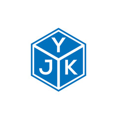 YJK letter logo design on white background. YJK creative initials letter logo concept. YJK letter design.
