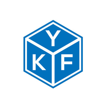 YKF letter logo design on white background. YKF creative initials letter logo concept. YKF letter design.
