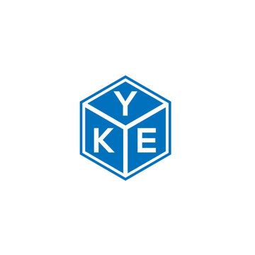 YKE letter logo design on white background. YKE creative initials letter logo concept. YKE letter design.
