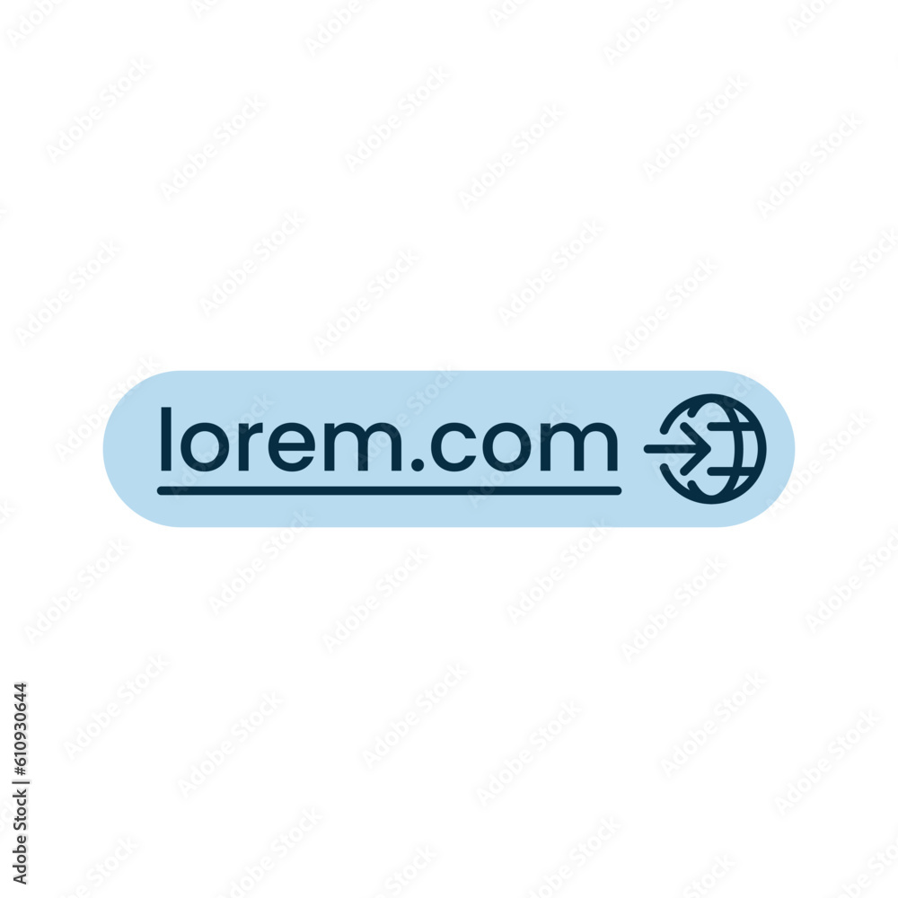 Aufkleber go to web, link button concept illustration line icon design editable vector eps10