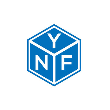 YNF letter logo design on white background. YNF creative initials letter logo concept. YNF letter design.
