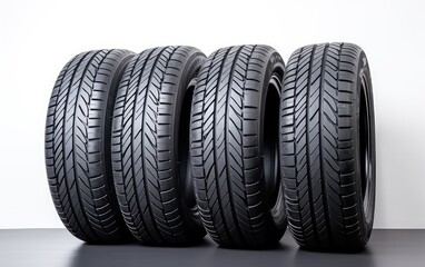 Obraz premium The car wheel isolated on the background. Generative AI.