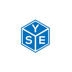 YSE letter logo design on white background. YSE creative initials letter logo concept. YSE letter design.
