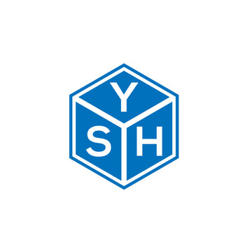 YSH letter logo design on white background. YSH creative initials letter logo concept. YSH letter design.
