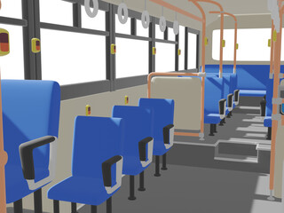 バス車内　3D © melon