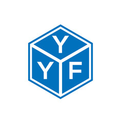 YYF letter logo design on white background. YYF creative initials letter logo concept. YYF letter design.
