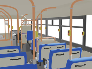 バス車内　3D