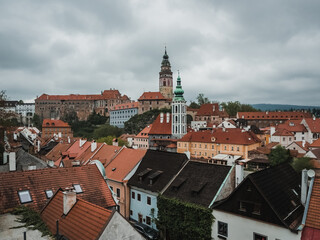 Naklejka na ściany i meble Cesky Krumlov. General panoramic view of the city. Czech Republic