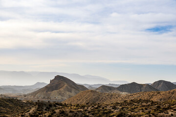 The Tabernas Desert (Spanish: Desierto de Tabernas) is one of Spain's semi-arid deserts, located within Spain's south-eastern province of Almería. Andalucia, Spain.