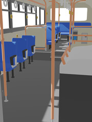 バス車内　3D
