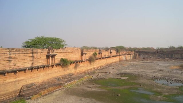 Ancient Mansarovar water tank at Gwalior fort in Madhya Pradesh India