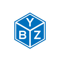 YBZ letter logo design on white background. YBZ creative initials letter logo concept. YBZ letter design.
