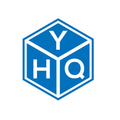 YHQ letter logo design on white background. YHQ creative initials letter logo concept. YHQ letter design.
