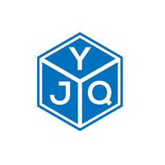 YJQ letter logo design on white background. YJQ creative initials letter logo concept. YJQ letter design.
