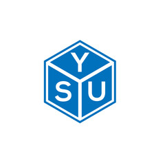 YSU letter logo design on white background. YSU creative initials letter logo concept. YSU letter design.
