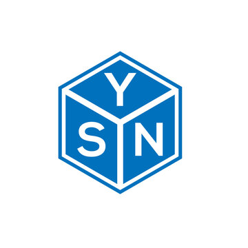 YSN letter logo design on white background. YSN creative initials letter logo concept. YSN letter design.
