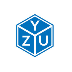 YZU letter logo design on white background. YZU creative initials letter logo concept. YZU letter design.
