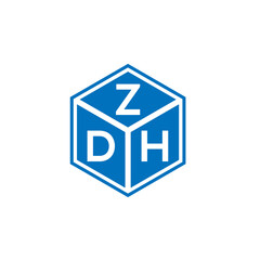 ZDH letter logo design on white background. ZDH creative initials letter logo concept. ZDH letter design.
