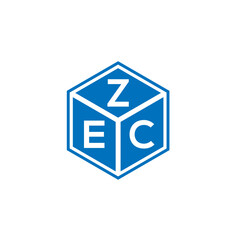 ZEC letter logo design on white background. ZEC creative initials letter logo concept. ZEC letter design.
