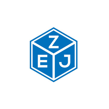 ZEJ letter logo design on white background. ZEJ creative initials letter logo concept. ZEJ letter design.
