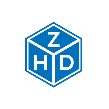 ZHD letter logo design on white background. ZHD creative initials letter logo concept. ZHD letter design.
