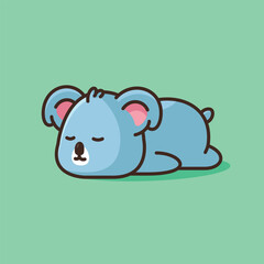 Cute sleeping panda vector cartoon illustration