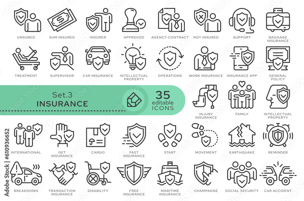 Aufkleber set of conceptual icons. vector icons in flat linear style for web sites, applications and other gra