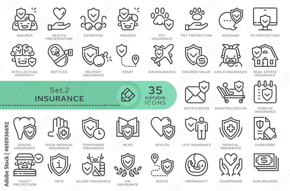 Aufkleber set of conceptual icons. vector icons in flat linear style for web sites, applications and other gra