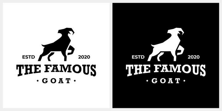 The famous goat logo design icon symbol illustration vector eps 10.