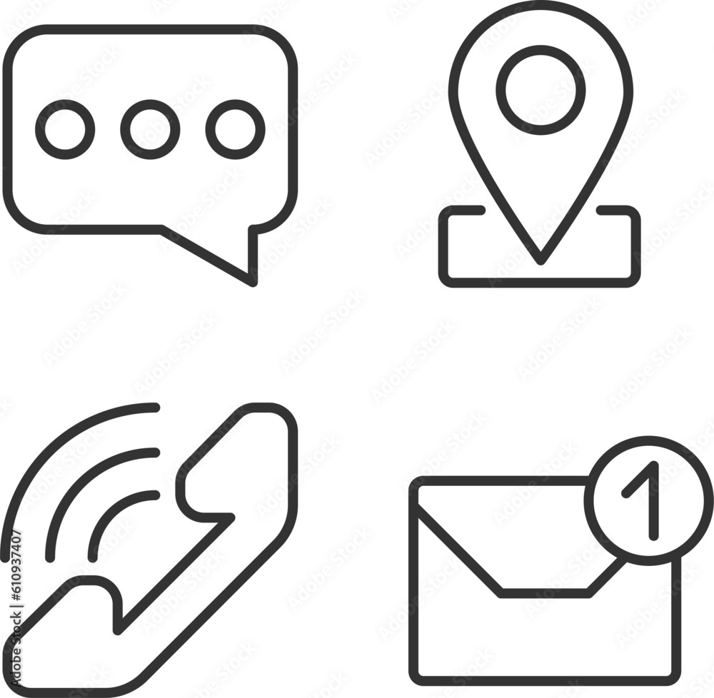 Poster communication channels pixel perfect linear icons set. customer service. business development. custo