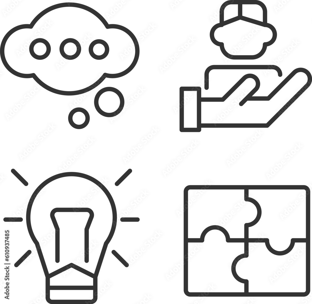 Poster teamwork pixel perfect linear icons set. healthy environment in workplace. business development. cus