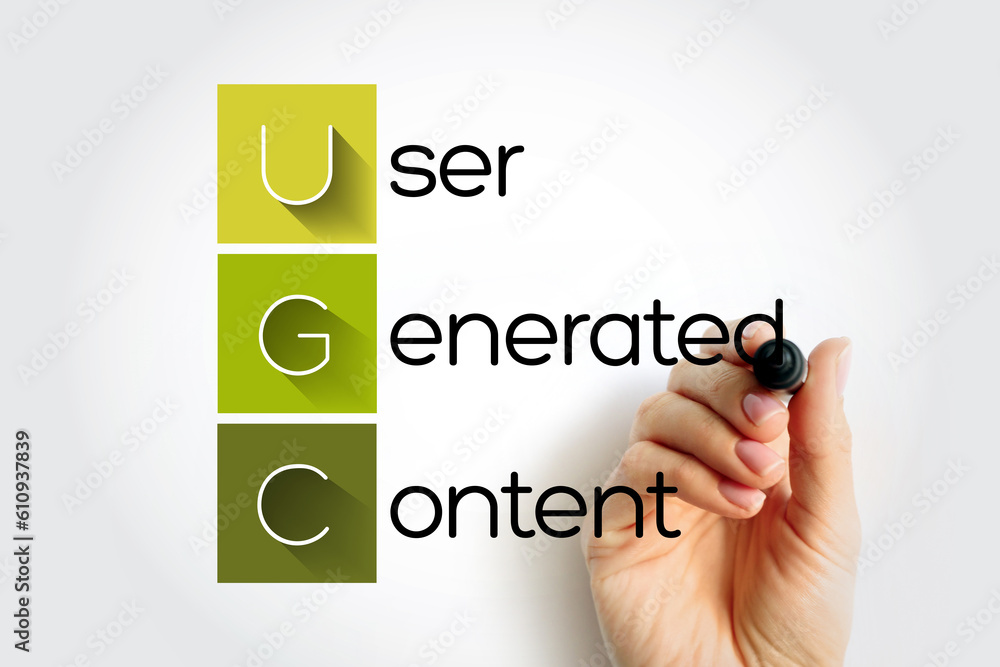 Poster ugc user generated content - specific content created by customers and published on social media or 