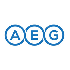 AEG letter logo design on white background. AEG creative initials letter logo concept. AEG letter design.
