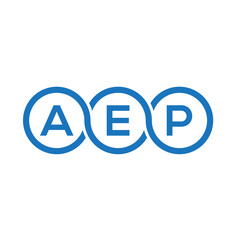 AEP letter logo design on white background. AEP creative initials letter logo concept. AEP letter design.
