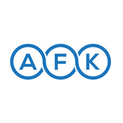 AFK letter logo design on white background. AFK creative initials letter logo concept. AFK letter design.
