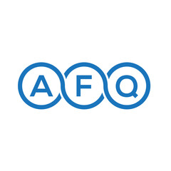 AFQ letter logo design on white background. AFQ creative initials letter logo concept. AFQ letter design.
