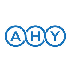 AHY letter logo design on white background. AHY creative initials letter logo concept. AHY letter design.
