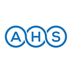 AHS letter logo design on white background. AHS creative initials letter logo concept. AHS letter design.
