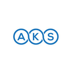 AKS letter logo design on white background. AKS creative initials letter logo concept. AKS letter design.
