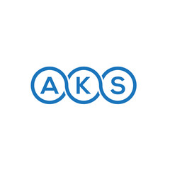 AKS letter logo design on white background. AKS creative initials letter logo concept. AKS letter design.
