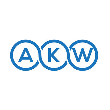 AKW letter logo design on white background. AKW creative initials letter logo concept. AKW letter design.
