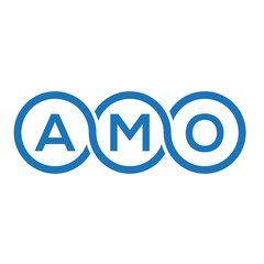 AMO letter logo design on white background. AMO creative initials letter logo concept. AMO letter design.
