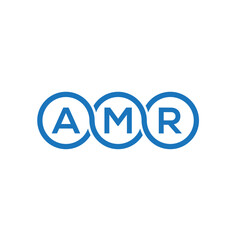 AMR letter logo design on white background. AMR creative initials letter logo concept. AMR letter design.
