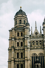 Fototapeta na wymiar Scenic view of ancient building of Roman Catholic Church of Our Lady, Dijon, France