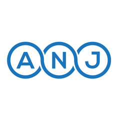 ANJ letter logo design on white background. ANJ creative initials letter logo concept. ANJ letter design.
